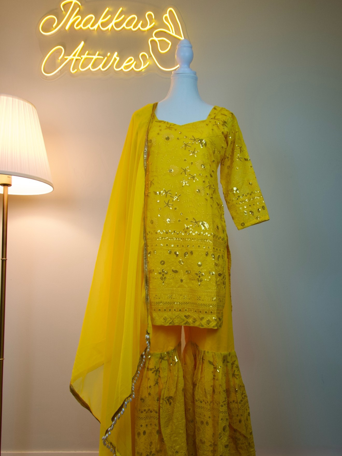 Yellow Gharara Set